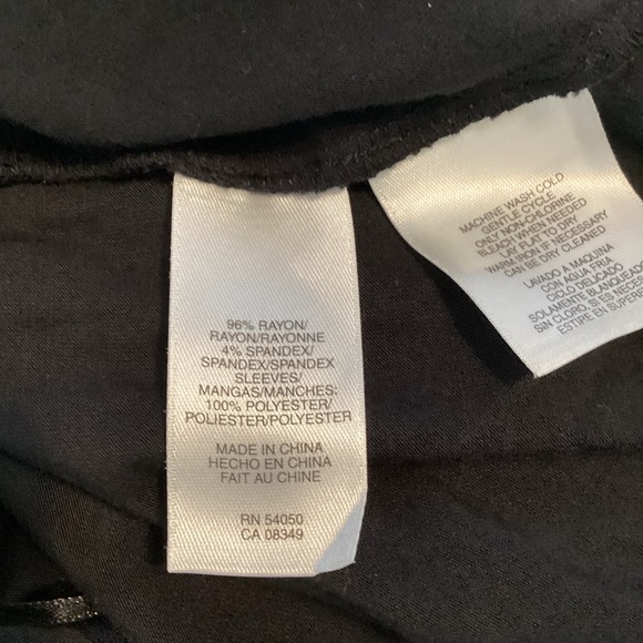 Anne Klein Top Size PP Black Rayon Blend - Picture 7 of 7